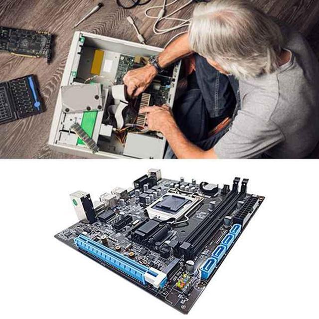 H110 Computer Motherboard Supports LGA1151 6/7 Generation CPU Dual-Channel DDR4 Memory+G3930 CPU+SATA Cable+Thermal Pad