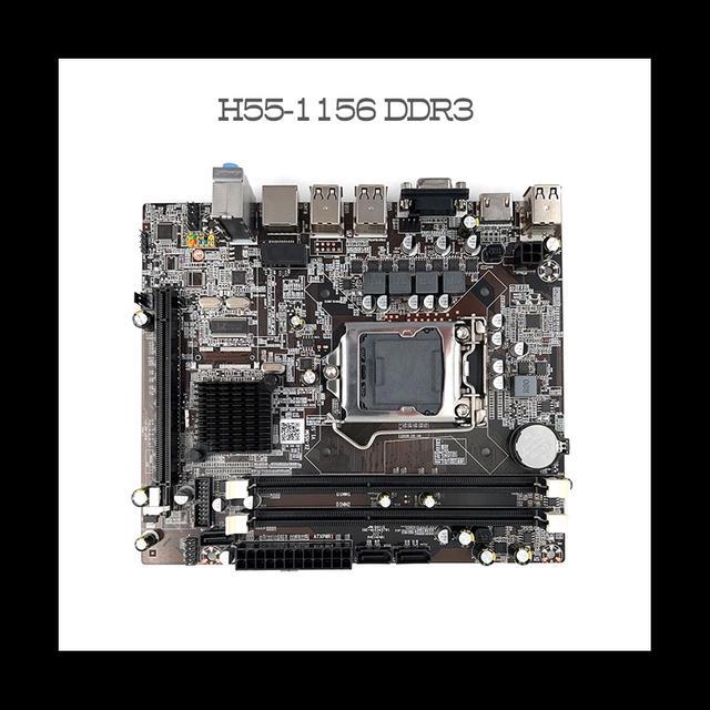 H55 Motherboard LGA1156 Supports I3 530 I5 760 Series CPU DDR3 Memory Computer Motherboard With SATA Cable+Switch Cable
