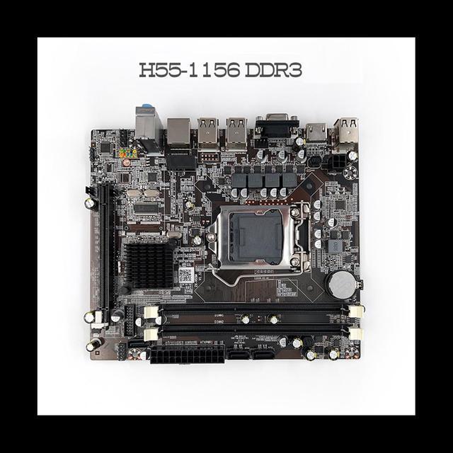 H55 Motherboard LGA1156 Supports I3 530 I5 760 Series CPU DDR3 Memory Computer Motherboard+I3 530 CPU+Thermal Pad