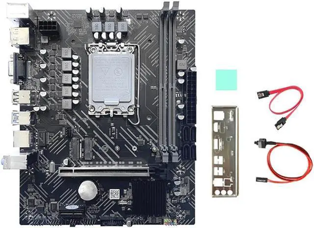 H610 Motherboard+SATA Cable+Baffle+Thermal Pad LGA1700 DDR4 Gigabit LAN for G6900 G7400 I3 12100 I5 12500 12Th CPU