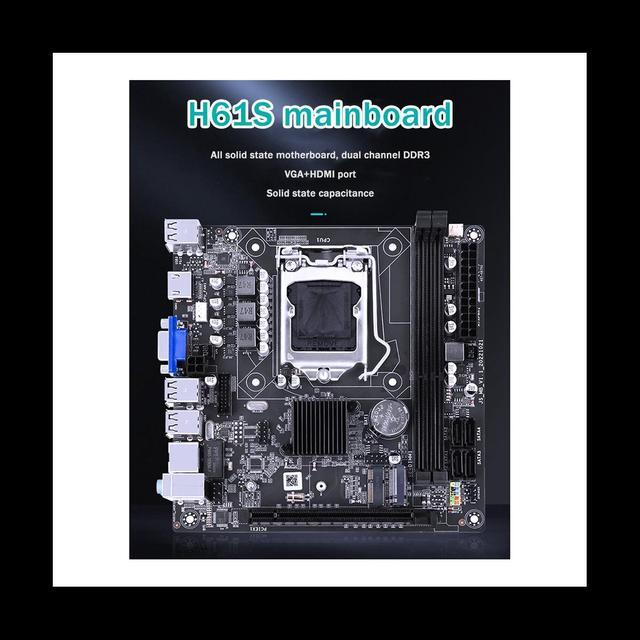 H61S Computer Motherboard ITX Small Board Support DDR3 Memory LGA 1155 CPU Office Home Desktop Motherboard