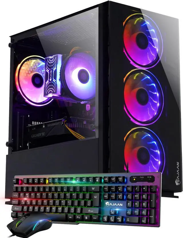 HAJAAN BREEZE Gaming Desktop Tower PC - Intel Core i3-10100F Processor 3.6GHz 16GB DDR4 RAM 1TB SSD Nvidia GeForce GTX 1660 6GB WIFI Windows 11 Pro
