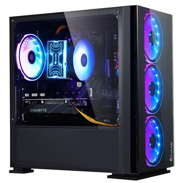 HAJAAN BREEZE Gaming Tower PC - Intel Core I7-11700F Processor Up To 4.90 GHz 16GB DDR4 RAM 512GB SSD 1TB HDD Nvidia GeForce GTX 1650 4GB Wi-Fi Ready Windows 11 Pro