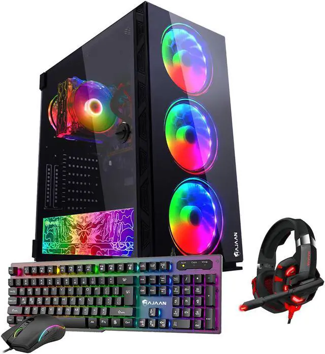 HAJAAN BREEZE PRO Gaming PC Desktop RTX 3050 6GB Intel Core i5 13th Gen Processor 32GB DDR4 3200 1TB SSD Wifi Windows 11 Pro 64-bit