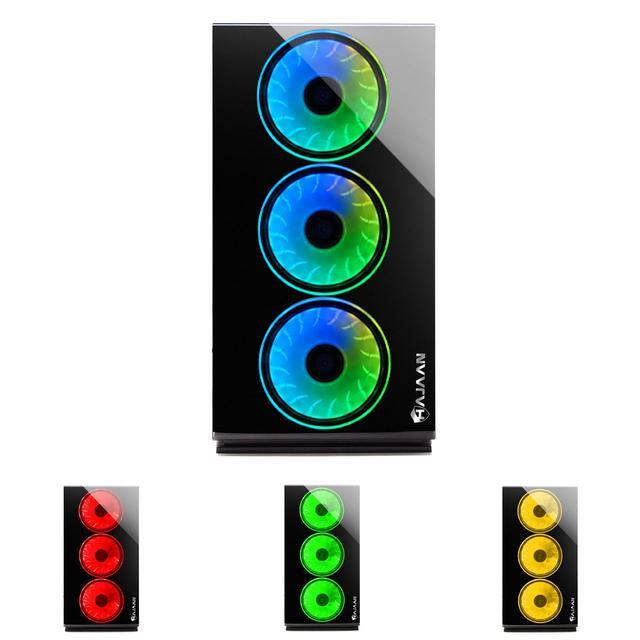 HAJAAN Gaming Computer Desktop PC AMD Ryzen 5 5600G Processor 3.9GHz 16GB DDR4 RAM 1TB SSD GeForce RTX 3050 8GB GDDR6 Wi-Fi Ready VR Ready Windows 11 Pro