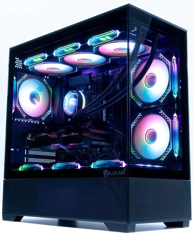 HAJAAN SuperX Gaming PC Liquid Cooled - Intel I7 13700F - GeForce RTX 4060 8GB - 32GB DDR4 - 2TB NVMe SSD - Windows 11 Pro - WiFi - Bluetooth - Mechanical Keyboard Mouse