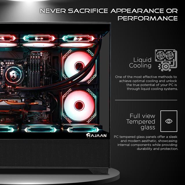 HAJAAN SuperX Gaming PC Liquid Cooled - Intel I9 12900K - GeForce RTX 4060 8GB - 32GB DDR4 - 2TB NVMe SSD - Windows 11 Pro - WiFi - Bluetooth - Mechanical Keyboard Mouse