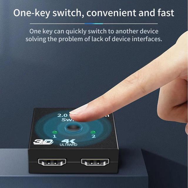 HDMI-Compatible Splitter 4K Switch KVM Bi-Direction 1x2/2x1 HDMI-compatible Switcher 2 In1 Out For PS4/3 TV Box Switcher Adapter