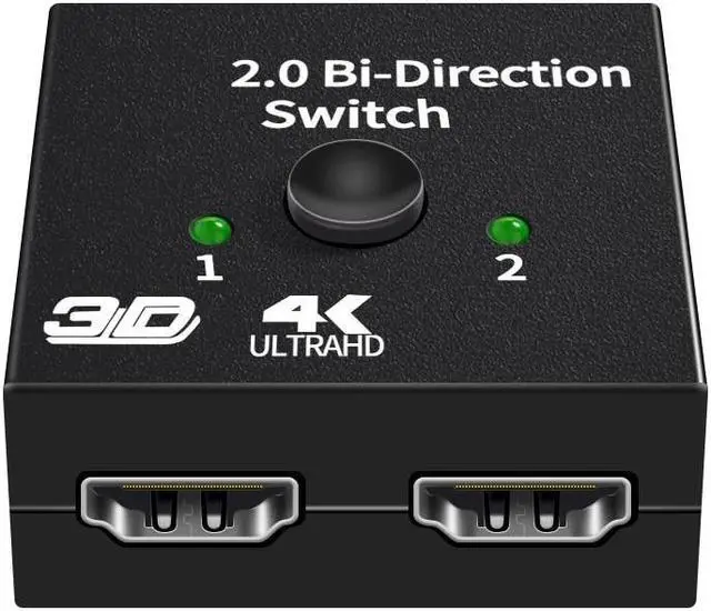 HDMI-Compatible Splitter 4K Switch KVM Bi-Direction 1x2/2x1 HDMI-compatible Switcher 2 in1 Out for PS4/3 TV Box Switcher Adapter