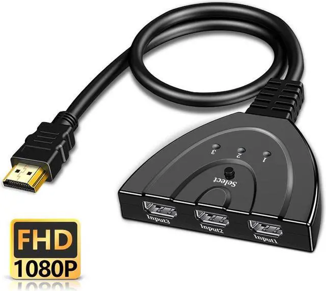 HDMI-compatible Switch KVM Splitter 4K 2K 3D 3 input 1 Output Mini 3 Port VIdeo Switcher Hub 1080P For DVD HDTV Xbox PS3 PS4(3 In 1 1080P)