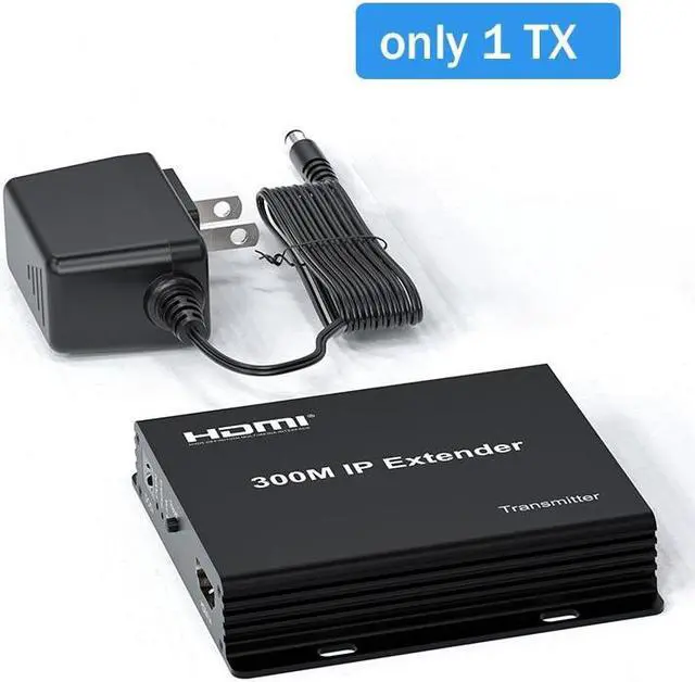 HDMI Extender over IP Rj45 Cat5e/6 Cable to 300M 1080P HDMI Ethernet Matrix IP Extender Transmitter via Network Switch with DIP(UK Plug) (only 1 TX)