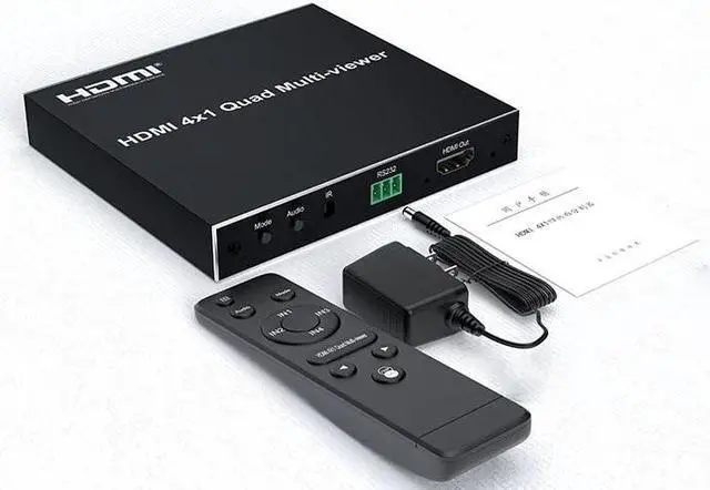 HDMI Multi-viewer 4x1 HDMI Quad screen MultiViewer Seamless Switcher 4 in 1 Out 1080P 60Hz 4 Channel Quad Screen Split 6 Modes(With AU Plug)
