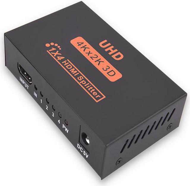 HDMI Switch HDMI Splitter 4K 1x4 To 4 Ports Charging Splitter Video Switcher Splitter Support 2K X 4K 2160P& 3D HD Audio