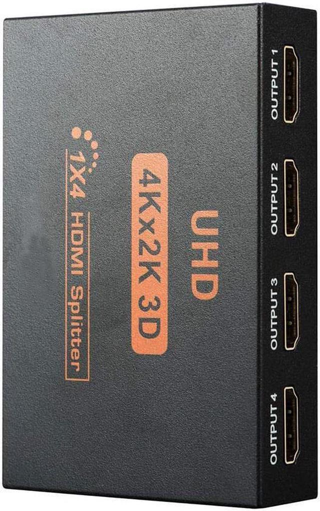 HDMI Switch HDMI Splitter 4K 1x4 To 4 Ports Charging Splitter Video Switcher Splitter Support 2K X 4K 2160P& 3D HD Audio