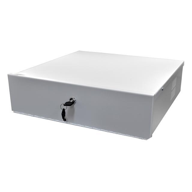 Heavy Duty 18" X 18" X 5" DVR Security Lock Box With Fan For CCTV Systems White