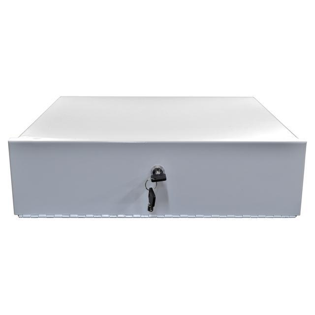 Heavy Duty 18" X 18" X 5" DVR Security Lock Box With Fan For CCTV Systems White