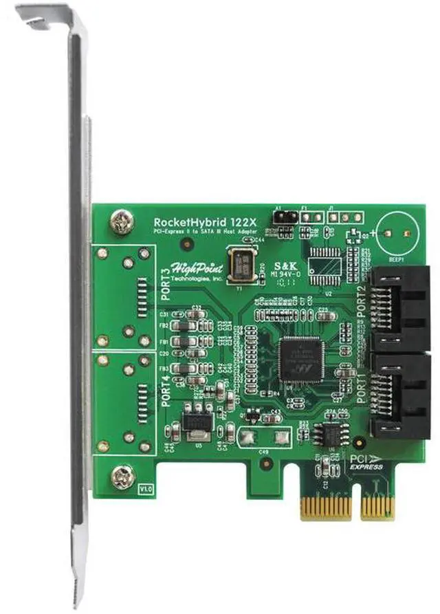 Highpoint rockethybrid 1220 PCI-EXPRESS 2.0 dual-port SATA 6Gb/s Host Adapter