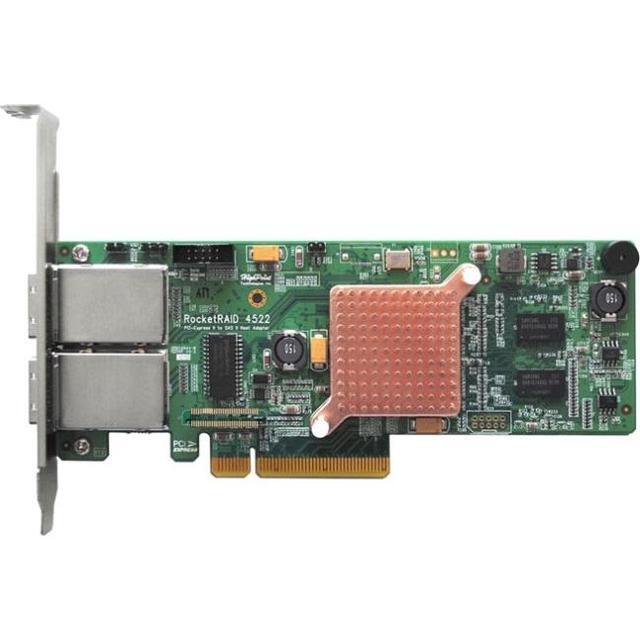 HighPoint RR4522SGL PCI-Express 2.0 X8 Low Profile SATA / SAS 8-Channel External PCIe 2.0 X8 SAS/SATA 6Gb/s Hardware RAID HBA