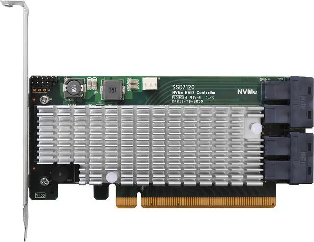 HighPoint SSD7120 PCI-Express 3.0 x16 U.2 Ultra-High Performance Flexible NVMe U.2 RAID Controller