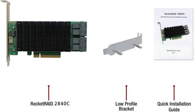 HighPoint Technologies RocketRAID 2840C PCIe 3.0 X8 16-Port 6Gb/s SAS/SATA RAID Controller