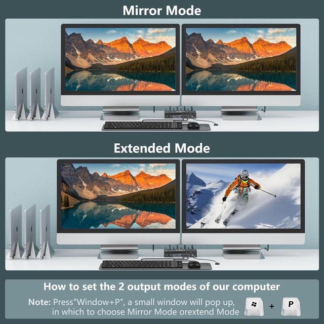 Hitoor Dual Monitor Displayport KVM Switch USB 3.0 Displayport KVM Switch 2 Monitors 3 Computers 8K 30Hz KVM Switcher For 3 PC Share 2 Monitors And 4 USB 3.0 Devices Wired Remote And Cables Included