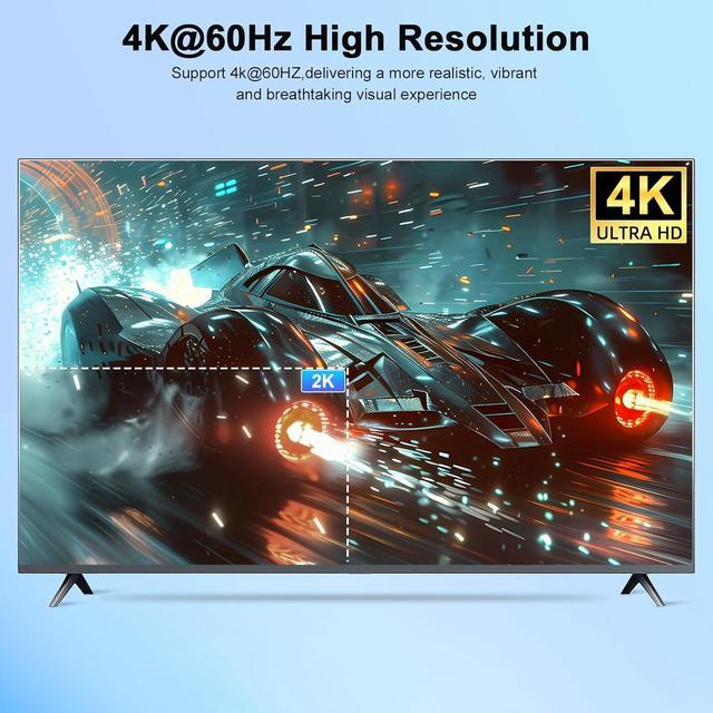 Hitoor USB HDMI KVM Switch 4K 60Hz For 4 Computers Share 1 Monitor 4 In 1 Out HDMI KVM Switch 4 Port With 4 USB 2.0 Ports Share Keyboard Mouse With EDID Adaptive Support Button Switch Plug And Play