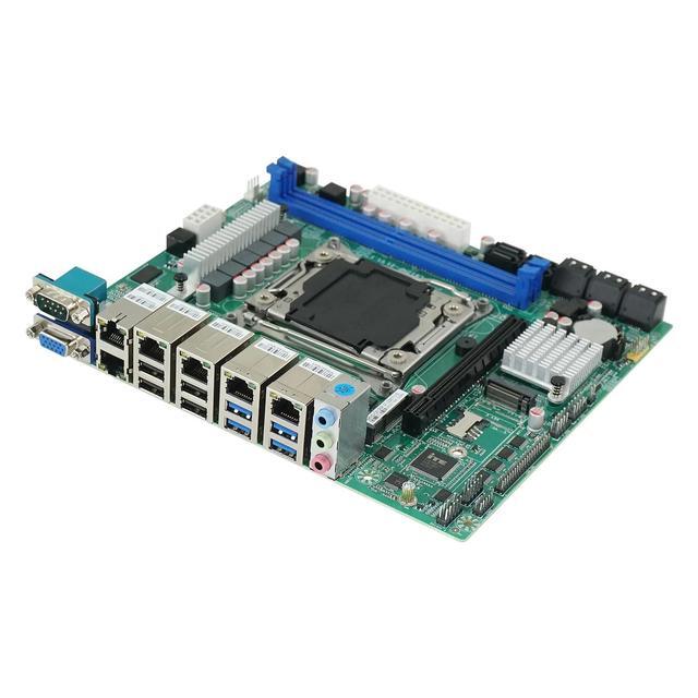 HKUXZR X99 NAS Motherboard Slot 10xSATA 1*M.2_ NVME PCIE ×1 LGA2011-3 For NAS Router Sever 6x2.5GbE I226 DDR4 RAM Memory