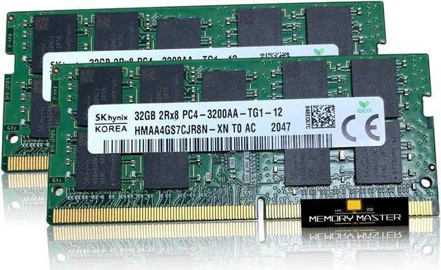 HMAA4GS7CJR8N-XN Hynix 64GB(2X32GB) PC4-25600 DDR4-3200MHz ECC DIMM 2Rx8 Server Memory Module