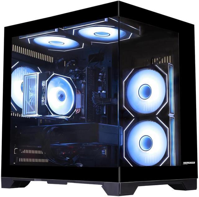 Hoengager Gaming PC Desktop Intel Core I5-13400F 2.5 GHz 10 Core GeForce RTX 5060 8GB 16GB DDR4 RAM 3200MHz 1TB PCIe SSD Wi-Fi & Bluetooth Windows 11 Pro Prebuilt Tower RGB Computer-Black