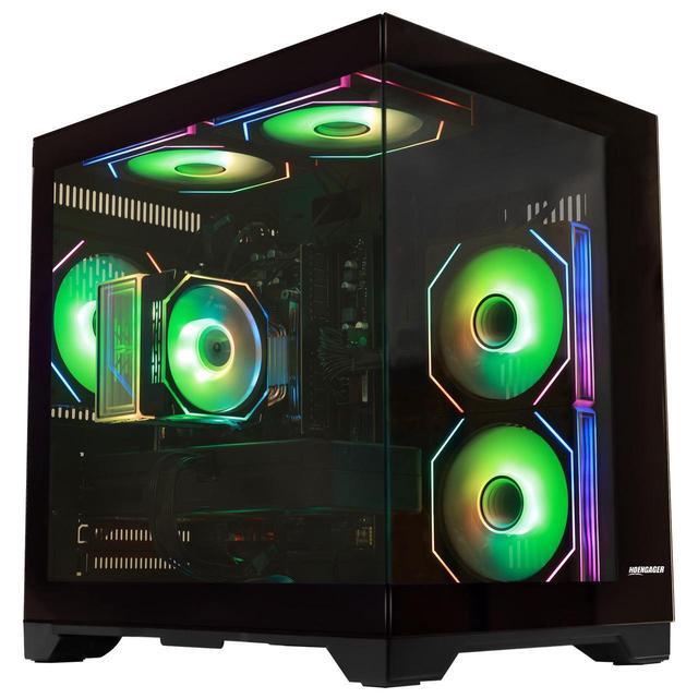 Hoengager Gaming PC Desktop Intel Core I5-13400F 2.5 GHz 10 Core GeForce RTX 5060 8GB 16GB DDR4 RAM 3200MHz 1TB PCIe SSD Wi-Fi & Bluetooth Windows 11 Pro Prebuilt Tower RGB Computer-Black