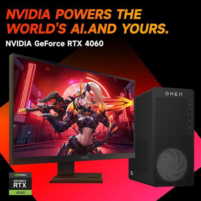 HP OMEN 16L I7 Gaming Tower Desktop Intel Core I7-14700F NVIDIA GeForce RTX 4060 16GB DDR5 RAM 1TB SSD DP RJ-45 Wi-Fi 6 Windows 11 Home Black