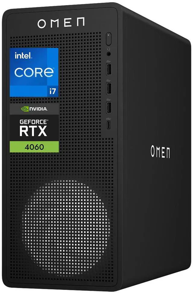 HP OMEN 16L i7 Gaming Tower Desktop Intel Core i7-14700F NVIDIA GeForce RTX 4060 16GB DDR5 RAM 1TB SSD DP RJ-45 Wi-Fi 6 Windows 11 Home Black
