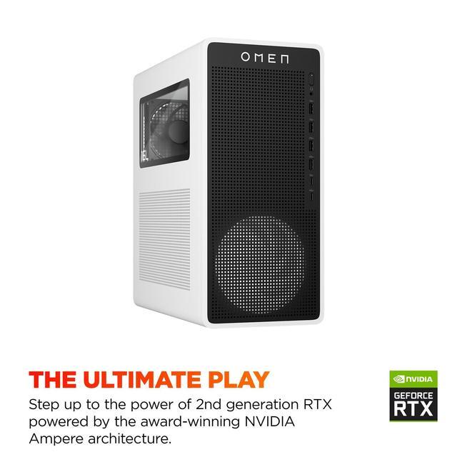 HP OMEN 16L TG03-0010 Gaming Desktop Computer AMD Ryzen 5 8400F 4.2GHz 8GB RAM 512GB SSD NVIDIA GeForce RTX 3050 8GB Windows 11 Home Snow White