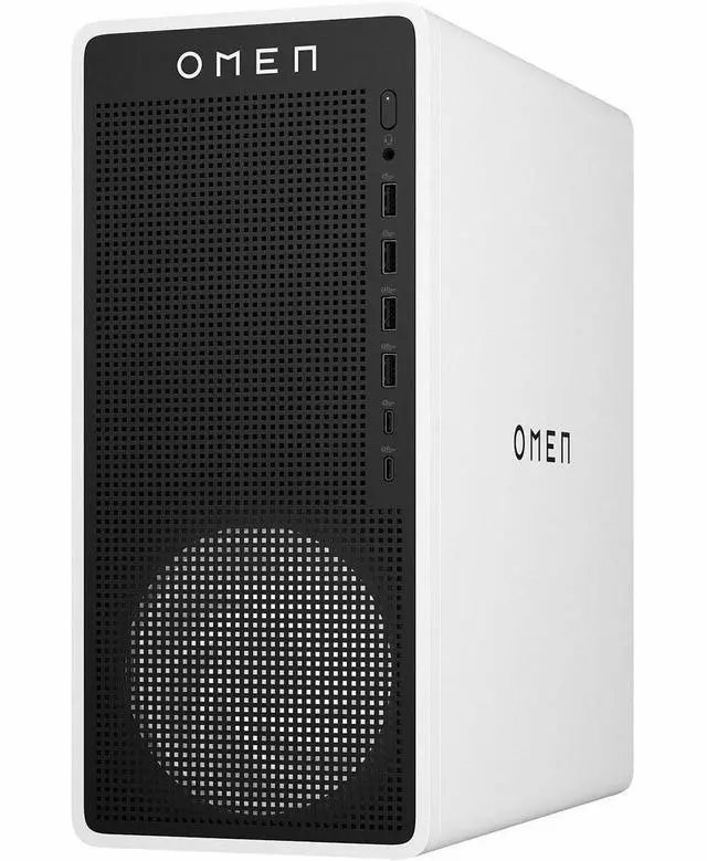 HP OMEN 16L TG03-0010 Gaming Desktop Computer AMD Ryzen 5 8400F 4.2GHz 8GB RAM 512GB SSD NVIDIA GeForce RTX 3050 8GB Windows 11 Home Snow White