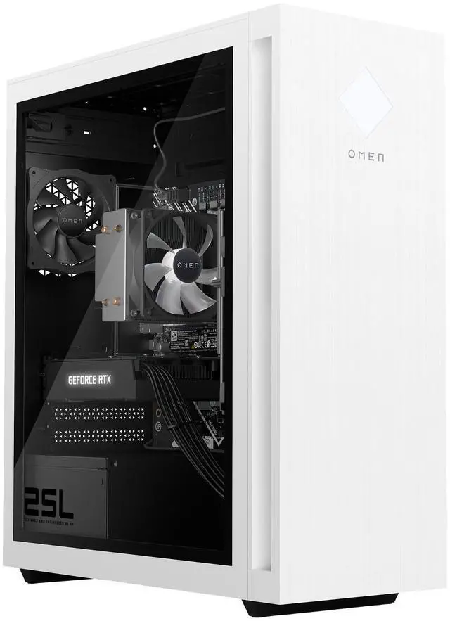 HP OMEN 25L GT15 Gaming Desktop Computer - 14th Gen Intel Core I7-14700F 20-Core Processor 64GB DDR5 RAM 8TB NVMe SSD GeForce RTX 5060 Ti 8GB Graphics Keyboard & Mouse Windows 11 Home