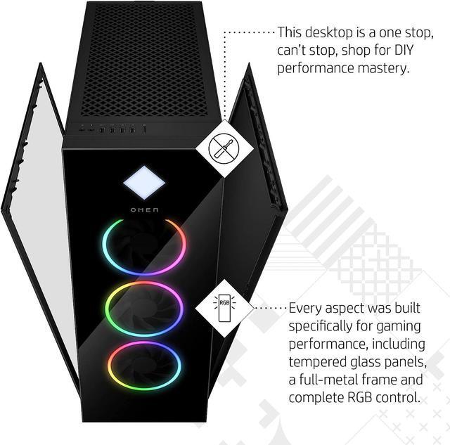 HP OMEN 45L Gaming Desktop 13th Generation Intel Core I9-13900KF 16 GB RAM 1 TB Solid State Drive NVIDIA GeForce RTX 4070 Ti Graphics Windows 11 Home GT22-1082 (2023) PC Computer