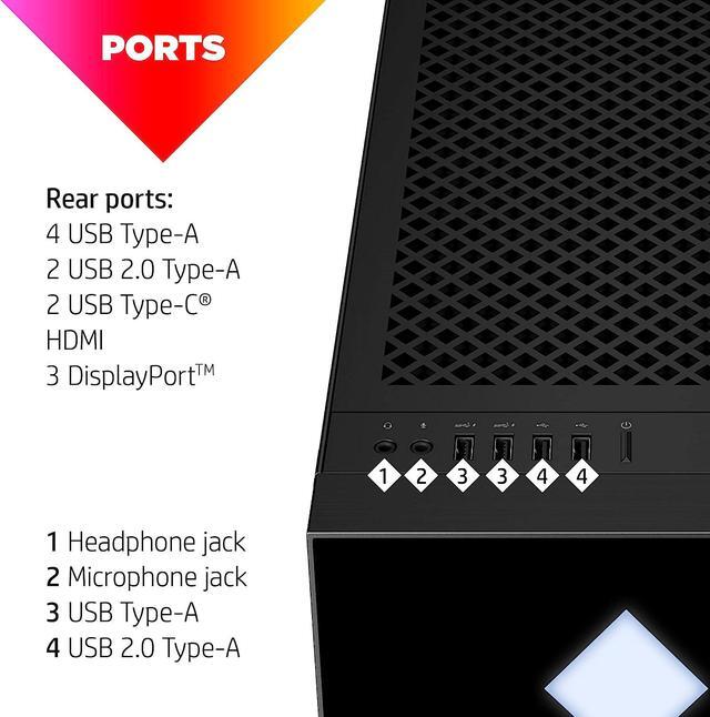 HP OMEN 45L Gaming Desktop 13th Generation Intel Core I9-13900KF 16 GB RAM 1 TB Solid State Drive NVIDIA GeForce RTX 4070 Ti Graphics Windows 11 Home GT22-1082 (2023) PC Computer