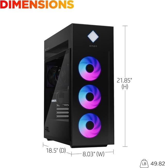 HP OMEN 45L GT22 Gaming Desktop PC - Intel Core Ultra 7 265K Up To 5.5 GHz Processor 32GB DDR5 RAM 8TB NVMe SSD NVIDIA GeForce RTX 4070 Liquid Cooling RGB Lighting AI Copilot Windows 11 Pro