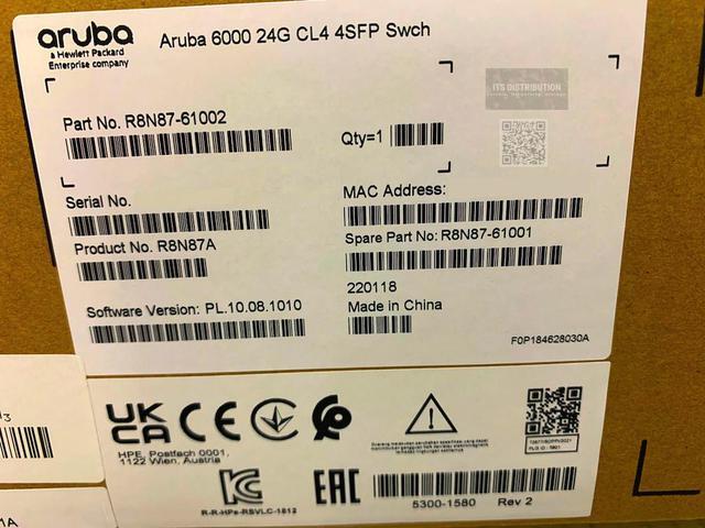 HPE Aruba 6000 R8N87A#ABA 24G Class4 PoE 4SFP 370W Switch