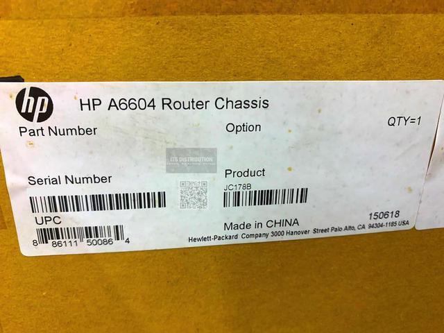 HPE FlexNetwork SR6604 0235A0JE Router Chassis (JC178B)