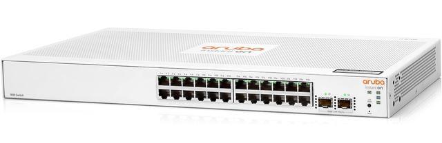 HPE Networking Instant On 1830 24-Port Gb Smart Switch - 24x 1G 2X SFP Fanless US Cord (JL812A#ABA)