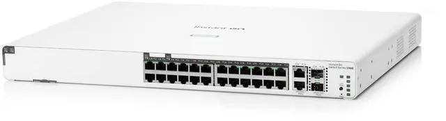 HPE Networking Instant On Switch 20p Gigabit CL4 4p Gigabit CL6 PoE 2p 10GBT 2p SFP+ 370W 1960 (JL807A#ABA)