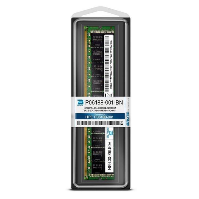 HPE SmartMemory 16GB DDR4 SDRAM Memory Module - For Server Storage Server - 16 GB (1 X 16GB) - DDR4-2933/PC4-23400 DDR4 SDRAM - 2933 MHz - CL21 - 1.20 V - ECC - Registered-288-pin-DIMM-P06188-001