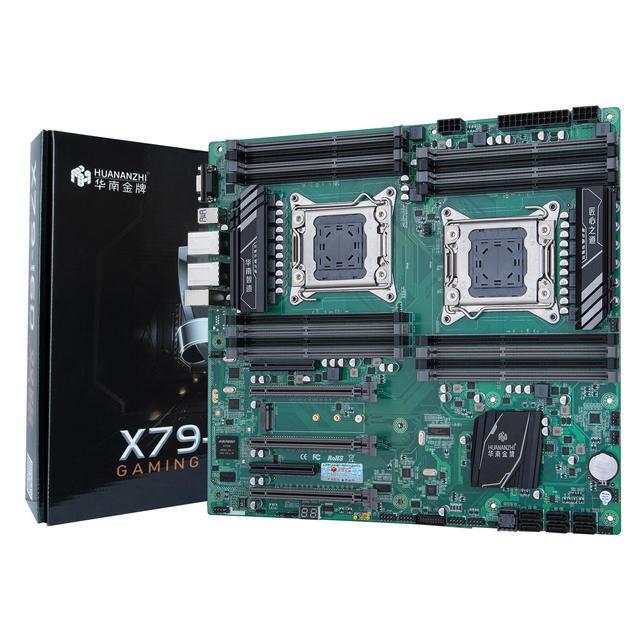 HUANANZHI X79 16D X79 Motherboard Intel Dual CPU LGA 2011 REG ECC DDR3 1333 1600 1866MHz SATA3 USB3.0 E-ATX Witht VGA