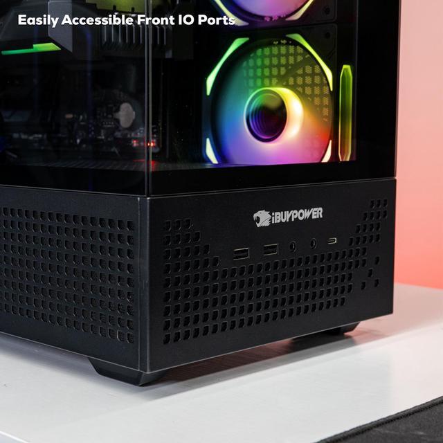 IBUYPOWER Element 9 Pro Black Gaming PC Desktop - AMD Ryzen 7 9800X3D - NVIDIA GeForce RTX 5060Ti 8GB - 32GB DDR5 RGB - 2TB NVMe SSD - EPBA7N56T01