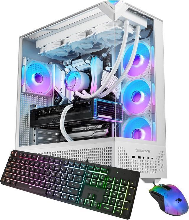 IBUYPOWER Element 9 Pro White Gaming PC Desktop - Intel Core Ultra 7 265KF - NVIDIA GeForce RTX 5070Ti 16GB - 32GB DDR5 RGB - 1TB NVMe SSD - EPWI7N57T01