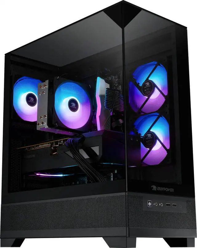 iBUYPOWER Element SE Gaming PC Desktop - AMD Ryzen 5 5500 - NVIDIA GeForce RTX 5060 8GB - 16GB DDR4 - 1TB NVMe SSD - ESA5N5601