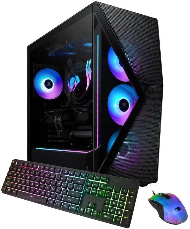 iBUYPOWER Slate 8 MESH Gaming PC Desktop - AMD Ryzen 7 7800X3D - AMD Radeon RX 7700 XT 12GB - 32GB DDR5 RGB - 1TB NVMe SSD - SMA7R77XT02