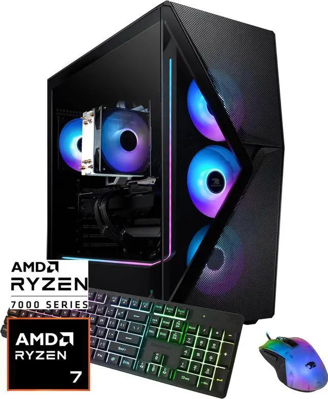 iBUYPOWER Slate 8 MESH Gaming PC Desktop - Intel Core Ultra 7 265F - NVIDIA GeForce RTX 5070Ti 16GB - 32GB DDR5 RGB - 2TB NVMe SSD - SMI7N57T01