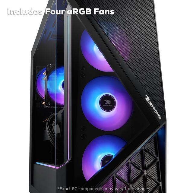 IBUYPOWER Slate 9 Black Gaming PC Desktop - AMD Ryzen 7 7800X3D - NVIDIA GeForce RTX 5060Ti 16GB - 32GB DDR5 RGB - 1TB NVMe SSD - SBA7N56T01